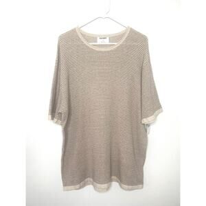 Old Navy Men's Sweater-Knit T-Shirt Sz XL Tan Cream Preppy Beach Resort Coastal
